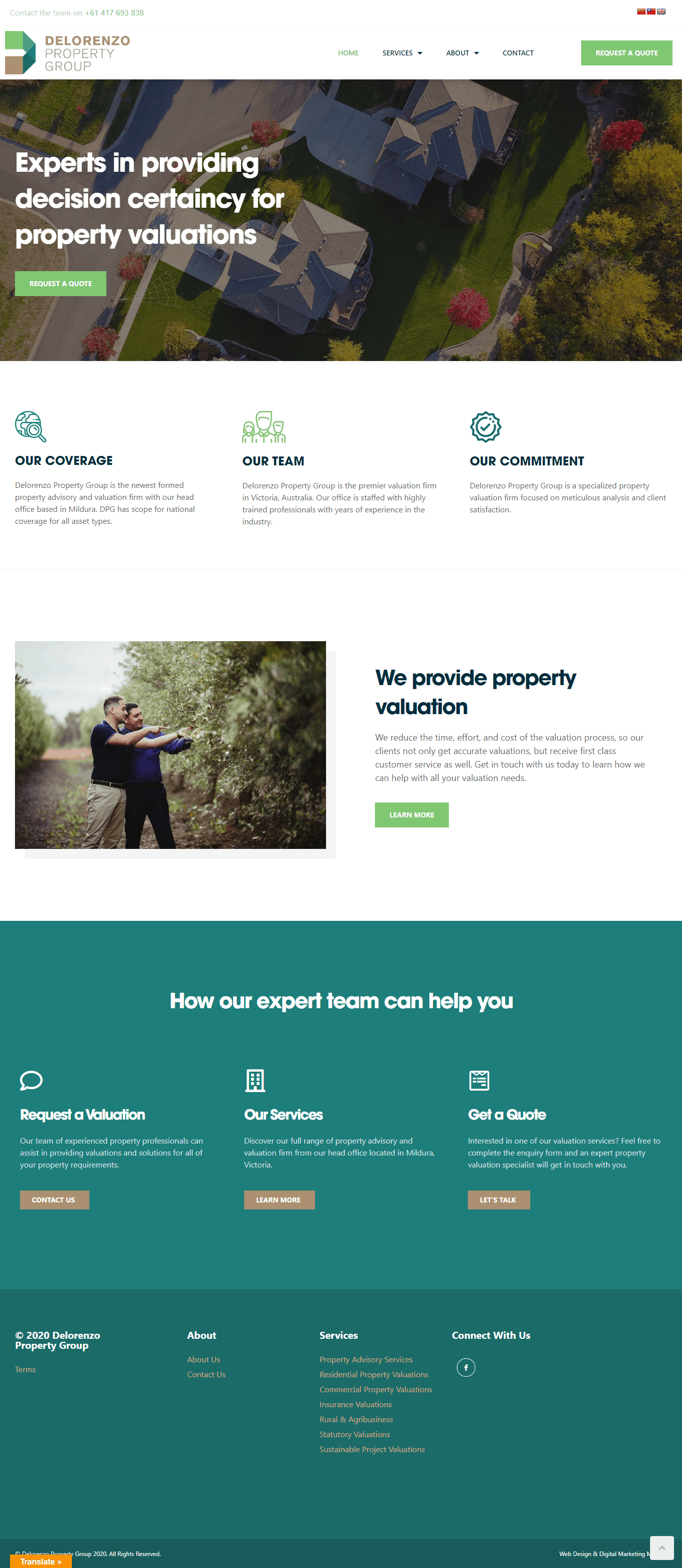 Delorenzo Property Group Web Design