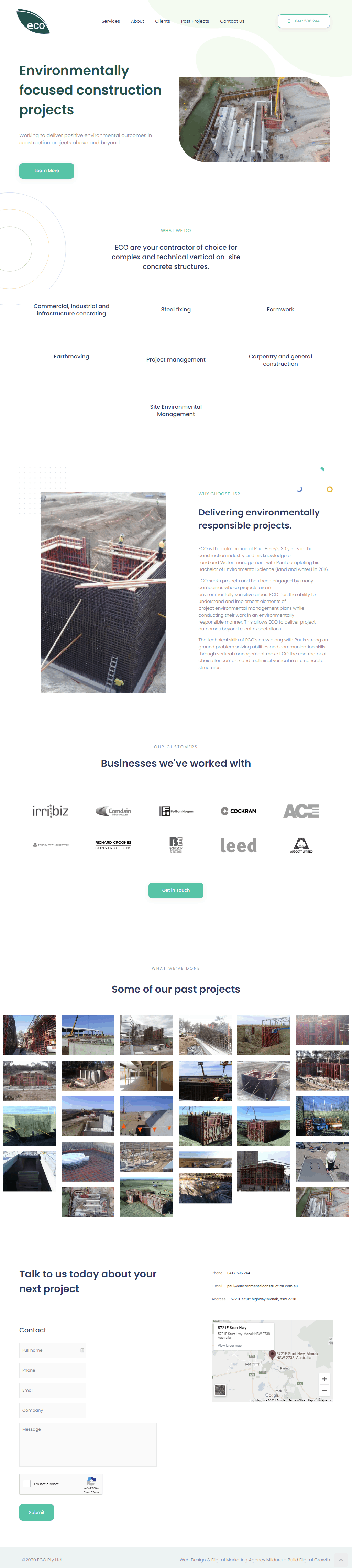 ECO Construction Web Design