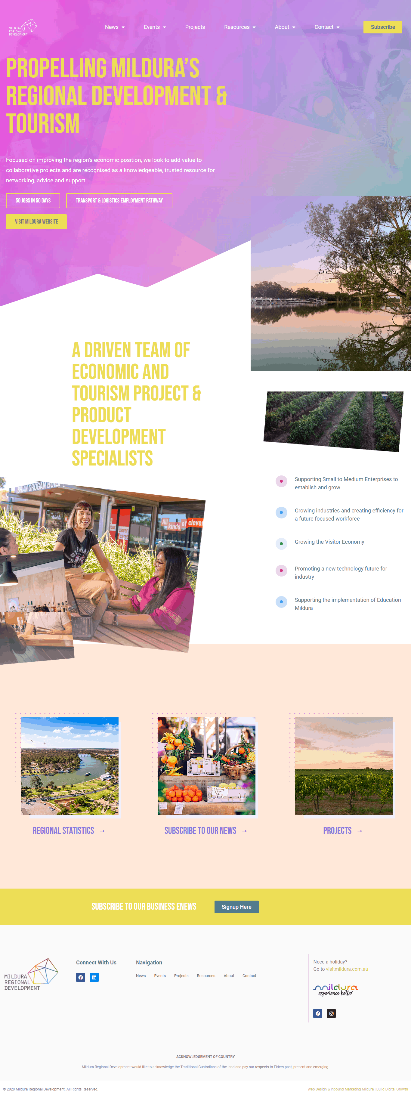 Mildura Regional Development Web Design
