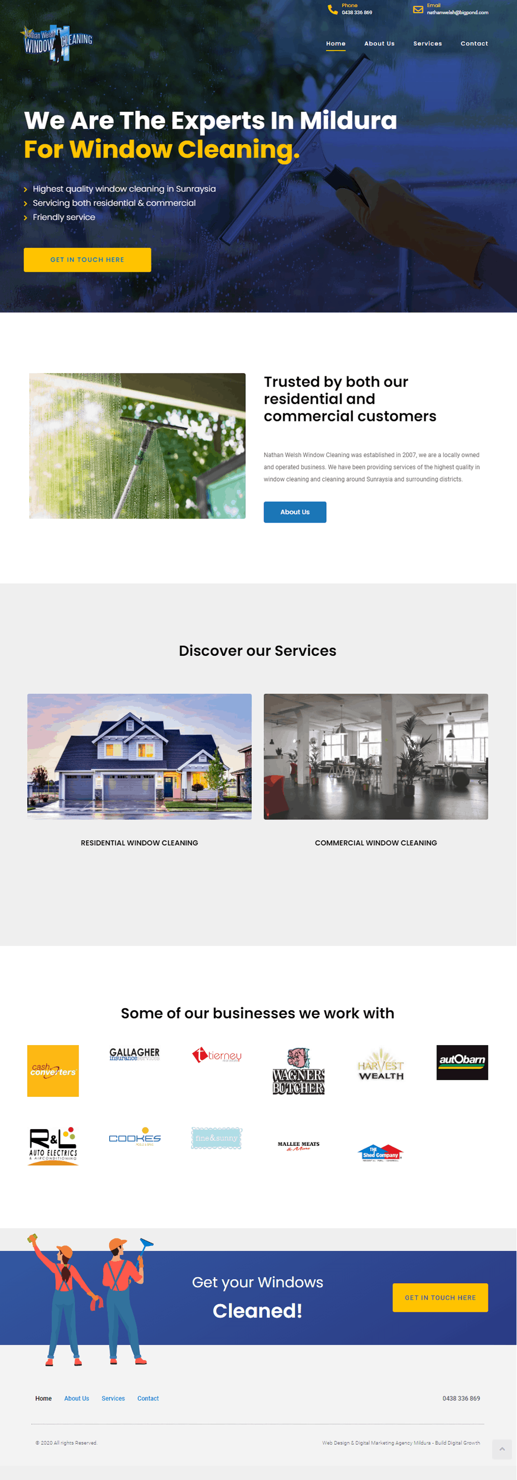 Nathan Welsh Window Cleaning Web Design