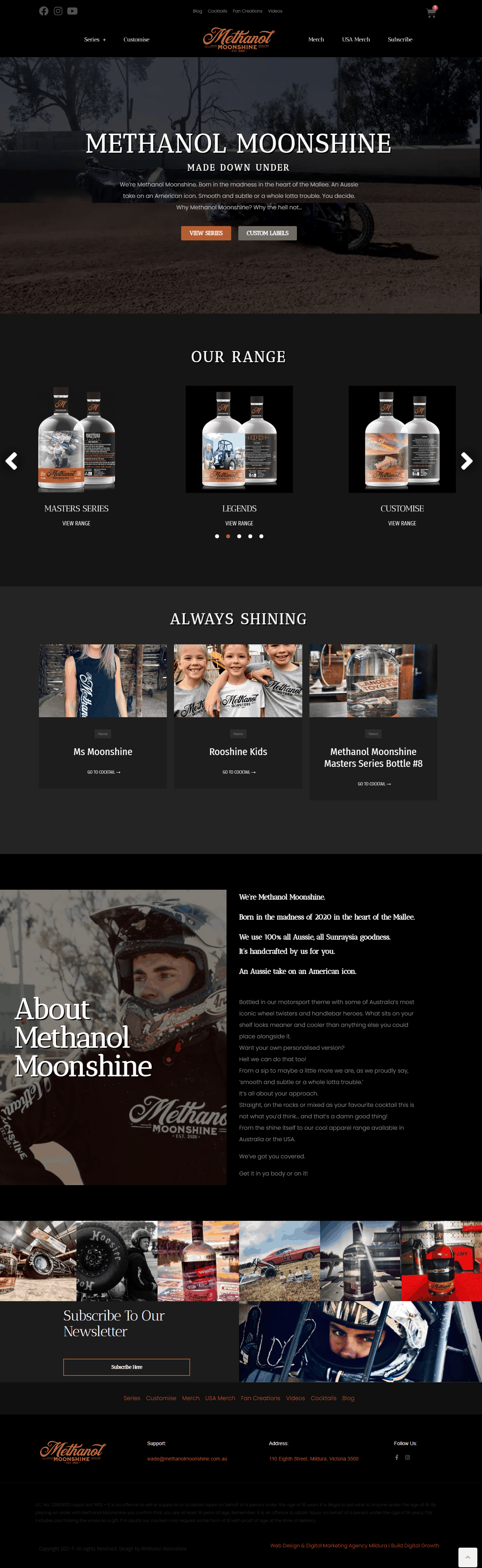 Methanol Moonshine Web Design & eCommerce