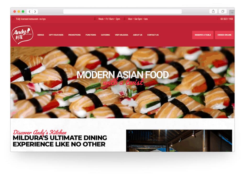 new andys kitchen website